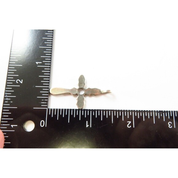 Sterling Silver Christian Cross Pendant Traditional Silver Cross Pendant 1 1/2" - Picture 4 of 4